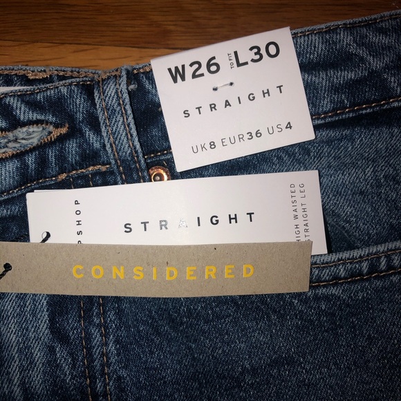 Topshop Straight Leg Jeans - Picture 5 of 7